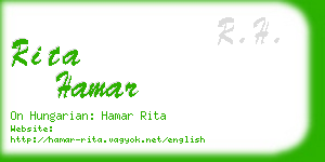 rita hamar business card